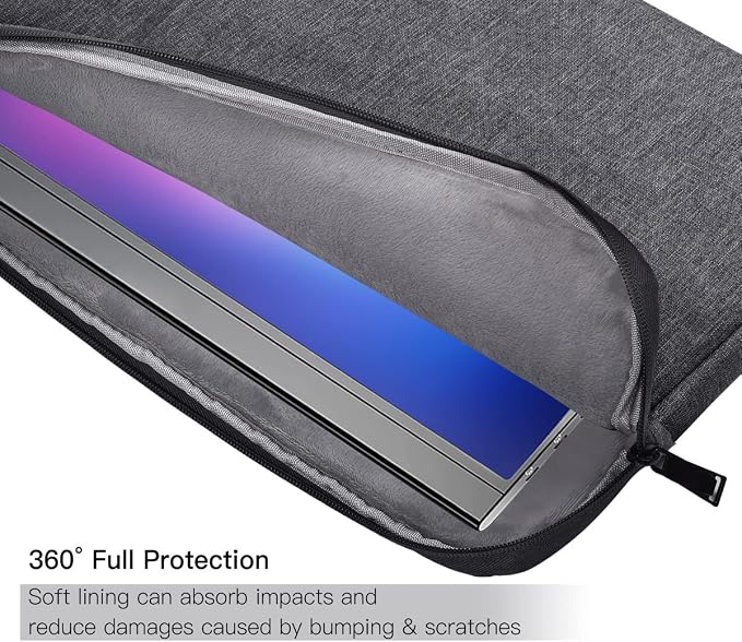 Portable Monitor Case 17.3 Inch, Carrying Computer Bag Compatible with ASUS ViewSonic Portable Monitor, Space Grey