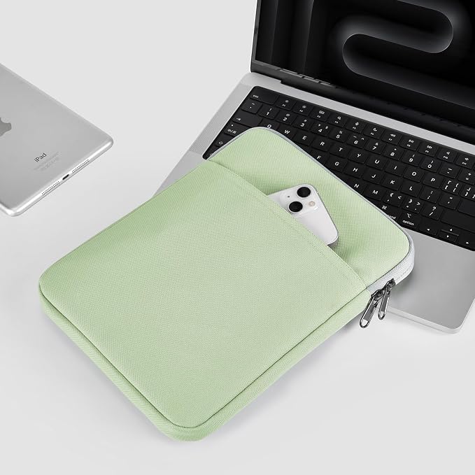 9-11 inch iPad Carrying Sleeve, Shockproof Travel Tablet Case for iPad Pro 11 M5 M4 2025, iPad Air 11 M4 M3/ 10.5 M2/ Pro 11 M2/ 10th 10.9, Galaxy Tab A9+ 11" Bag -Mint Green