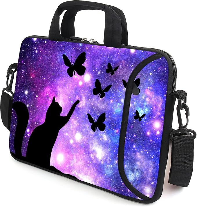 15" laptop sleeve laptop bag chromebook case adjustable shoulder strap with handle accessory pocket for men women (RYD-15-14)