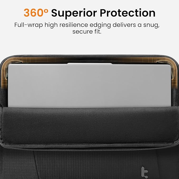 tomtoc Slim & 360° Protective Laptop Sleeve for 14-inch HP Lenovo Dell Acer ASUS Samsung Laptop Chromebook, Water-Resistant Case with CornerArmor, Fits 13.5-14.4 Inch Surface Laptop Studio/6/5/4/3