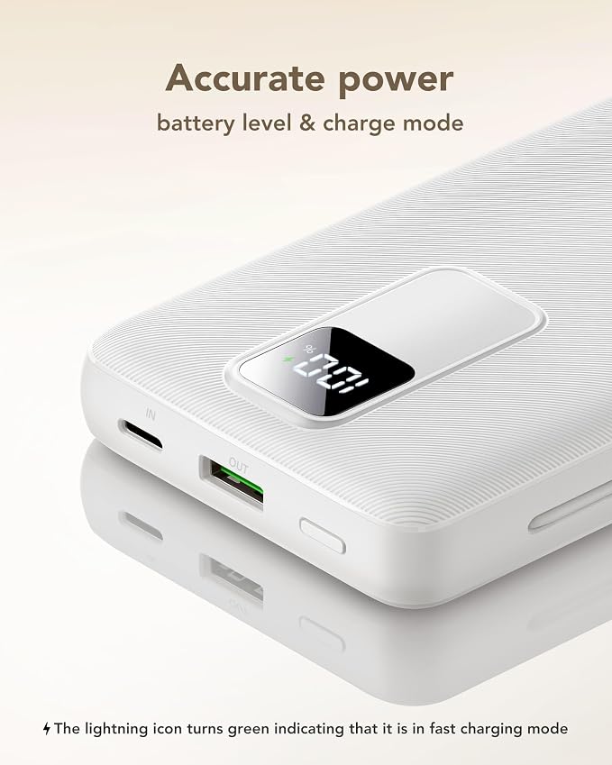 charmast Portable Charger with Built-in Wall Plug and Cables, 20000mAh Power Bank Travel Essentials, 20W Fast Charging Battery Pack Compatible with iPhone 17/16/15/14/13/12/11, Samsung, Android