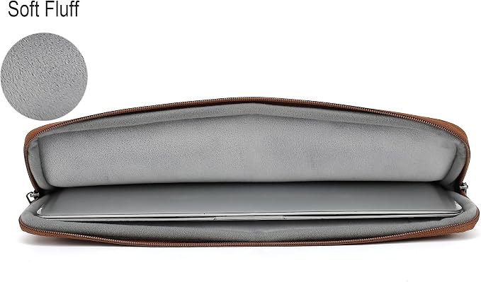 Embossing Floral Pattern PU Leather Laptop Sleeve Case with Pocket MacBook Air 13 inch,iPad Pro 13 inch and 12.5 inch-13.6 inch Notebook Computer Laptop (Coffee PU)