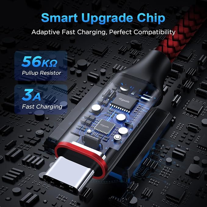 etguuds USB to USB C Cable 1ft, 2-Pack Short USB A to Type C Charger Cord Fast Charging for Samsung Galaxy A17 A16 A15 A26 A36 A56, S25 S24 S23 S22 S21 S20 S10 Note 20, for iPhone 17 16 15, Moto