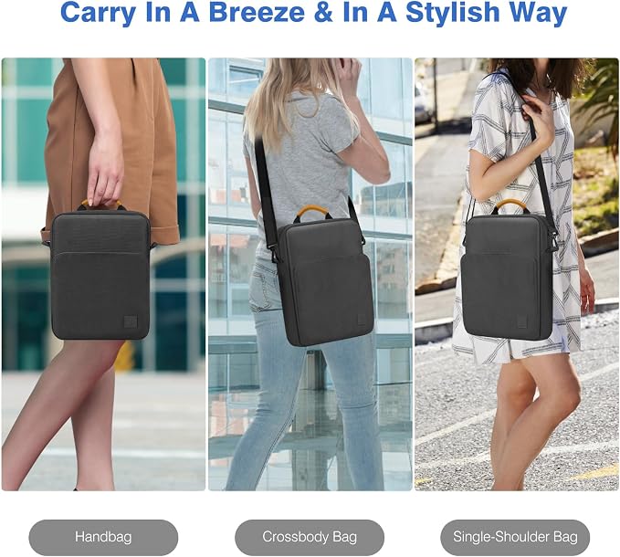Dadanism 9-11 Inch Tablet Sleeve Bag Carrying Case with Shoulder Strap for iPad 10th Gen 10.9", iPad (A16) 11", i Pad 9/8/7th 10.2", i Pad Air/Pro 11", i-Pad Air 5/4,Galaxy Tab A9+ Plus 11",Space Gray