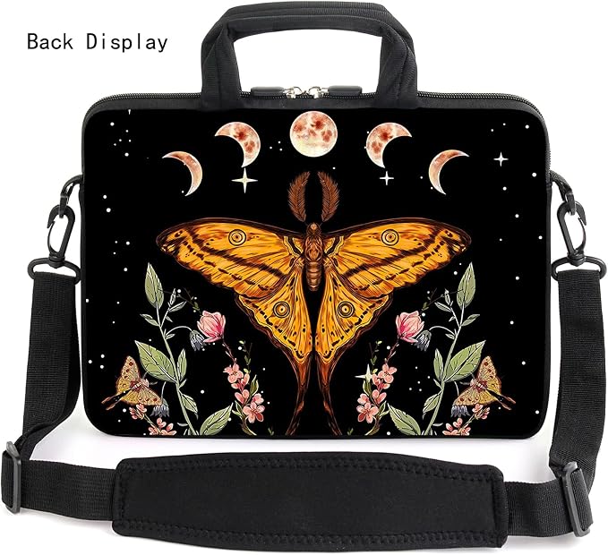 15" laptop sleeve laptop bag chromebook case adjustable shoulder strap with handle accessory pocket for men women (RYD-15-4)
