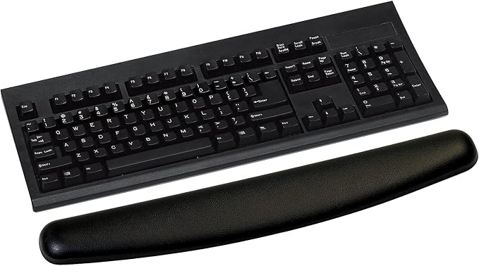 3M WR309LE Gel Wrist Rest for Keyboard Leatherette, Black