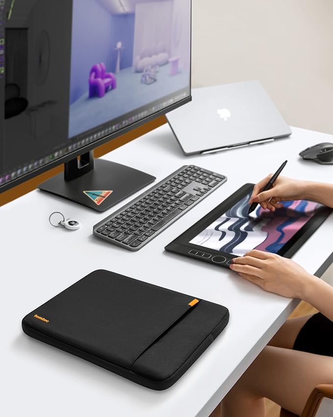 tomtoc 360 Protective Laptop Sleeve Set for 16-inch MacBook Pro M5 Pro/Max (2026) A3428 A3429, M4/M3/M2/M1 A3403 A3186 A2991 A2780, Water-Resistant Laptop Case with Accessory Pouch Fits Dell XPS 16