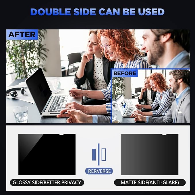 Magicmoon 16" Privacy Filter Screen Protector, Anti-Spy/Glare Film for 16 inch Widescreen Notebook Laptop with 16:10 Aspect Ratio (Width x Height:344.5mmx215mm)