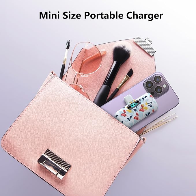 Feob [2 Pack] Small Portable Charger for iPhone14/13,Upgraded 5000mAh PD Fast Charging Power Bank,Mini Portable Phone Charger Compatible with iPhone 14/14 Pro Max/13/13 Pro/12 Pro/11/XR/X/8/7/6