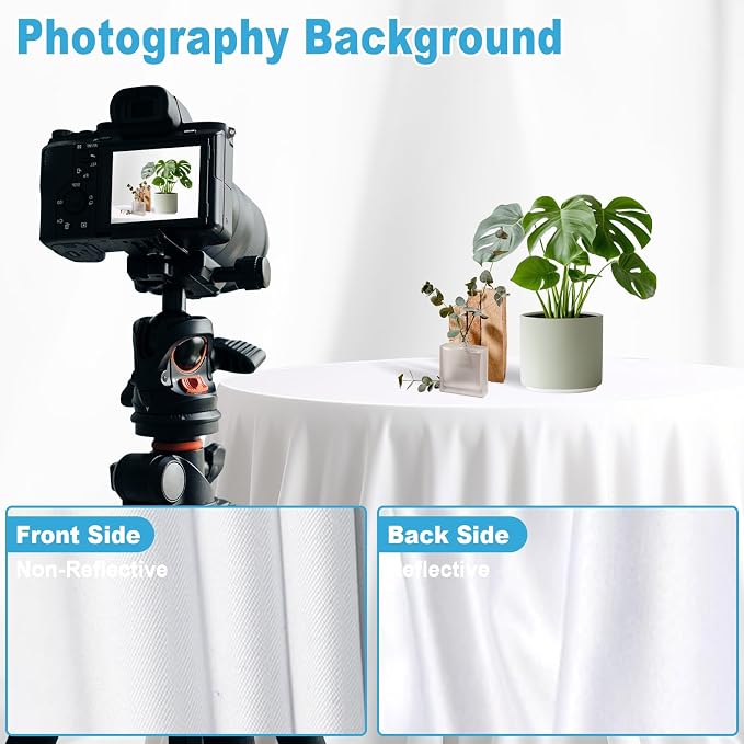 White Backdrop for Photoshoot Professional Photo Backdrop Background Curtain for Product Photography Portraits Wedding Party Live Streaming Video Recording 3X5 FT