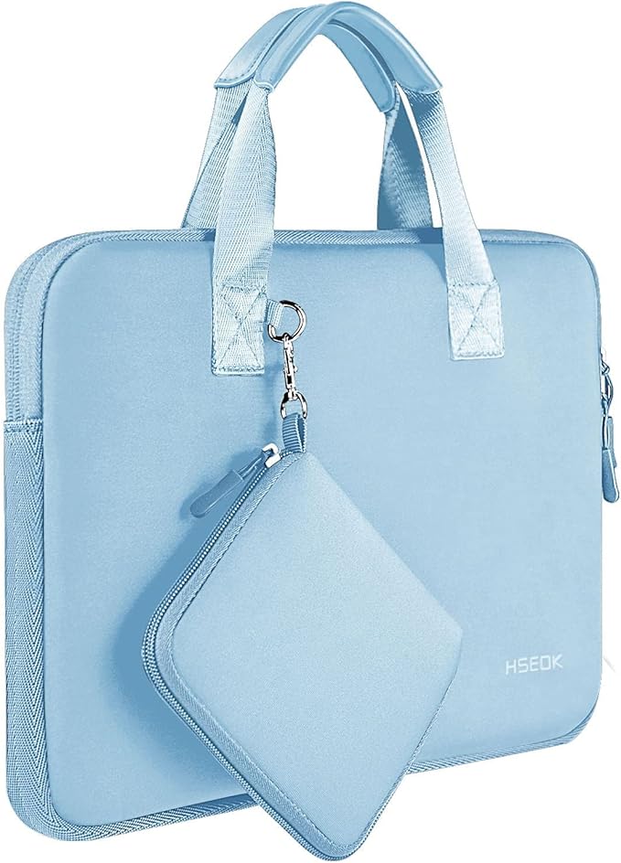 Hseok Laptop Sleeve 13.3-14 inch Case with Small Pouch, Neoprene Computer Bag Compatible with MacBook Neo/Pro 14 M5/M4/M3/M2/M1, Mac Air/Pro 13.3, XPS 14 and Most 13-14 inch Notebooks,S02B01