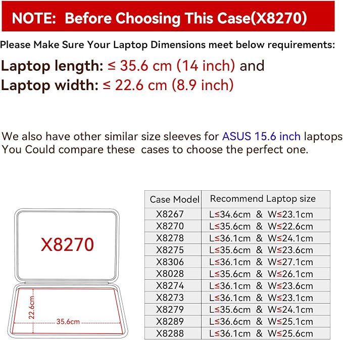 Smatree Hard EVA Protective and Waterproof Sleeve Compatible for 15.6 inch Vivobook S 15 (Q5507) Copilot+ PC, Zenbook 15 OLED (UM3504), HP Envy X360, HP Pavilion x360 Convertible -15-er1000 (X8270)