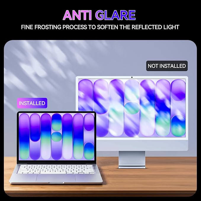 Peslv Magnetic Privacy Screen for Macbook Neo 13 Inch (2026, A18 Pro), Removable Matte Anti Glare Blue Light Protector Private Security Filter for 13inch Mac Laptop Computer