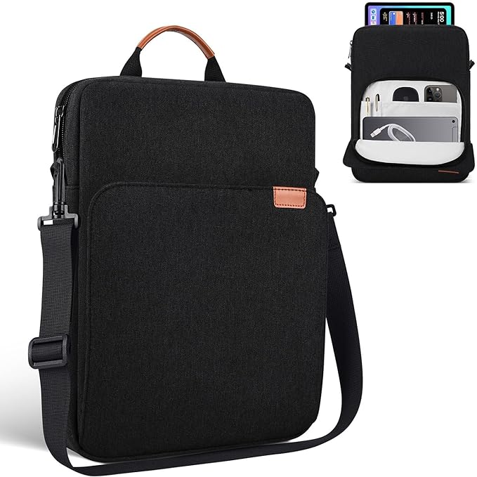 11 inch iPad Air Carrying Bag for 2026 iPad Pro 11 M5 M4 & Air 11 M4 M3, iPad A16 with Magic Keyboard, Protective Travel Shoulder Sleeve Case with Handle, Black