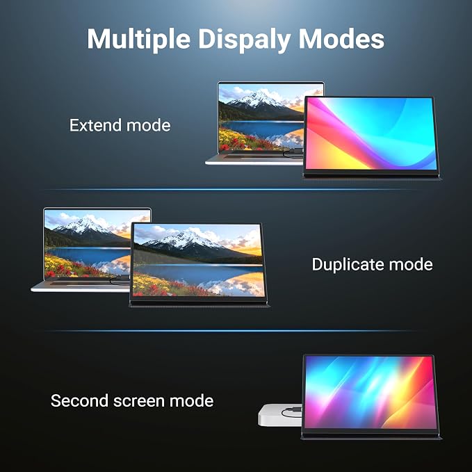 MINIX SF10T Portable Monitor 10.5 inch Touchscreen Laptop Monitor IPS 178° Wide-Viewing/Built-in Dual Speakers Low Blue-Light/HDR Eye Care External Screen w/Smart Cover for Mac PC Xbox PS4/5 Switch
