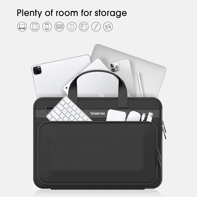 Smatree Hard Laptop Handbag Sleeve for 14.2 inch Apple MacBook Pro M5 2026/M5 2025/M4 2024/M3 2023 A2918, 13 inch MacBook Air M4 2025/M3 2024/2022, 14inch Acer Swift 3/ideapad Laptop Carrying Bag