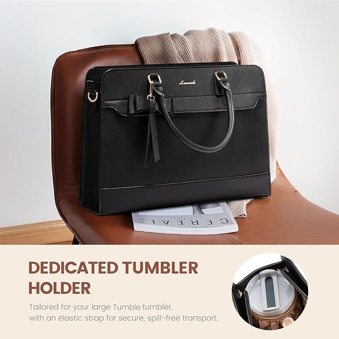 LOVEVOOK Laptop Tote Bag for Women,Leather Work Bag, Waterproof Business Teacher Bag,Large Computer Handbag Purse Briefcase,Office Gifts for Women