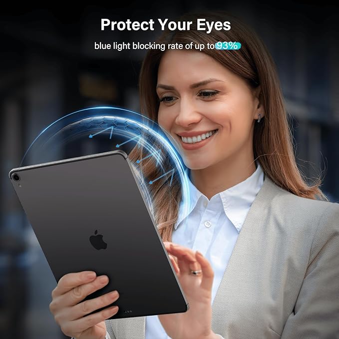 Magnetic Privacy Screen Protector Compatible with iPad Pro 12.9” 2022-2018 (6th/5th/4th/3rd Gen), Easy Install Shield Anti Glare Blue Light Filter, Horizontal and Vertical Black Security Film