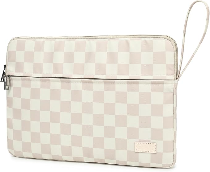 Khaki Checkered Pattern Laptop Sleeve 15 Inch 15 Case and 15.6 Laptop Bag