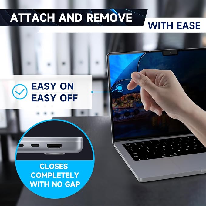 Yamaya Laptop Privacy Screen MacBook Pro 14 inch 2021~2023 (M1 Pro/M1 Max/M2 Pro / M2 Max A2779/A2442),Removable Computer Screen Privacy Shield for Mac 14Inch
