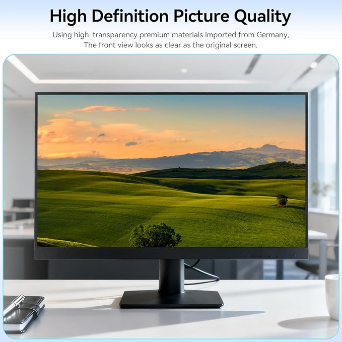[2-Pack] 27 Inch Anti Blue Light Screen Protector Compatible With Lenovo Hp Dell Acer Asus Samsung etc Monitor 16:9 Aspect, Removable Anti Glare Filter Uv Blocker Shield Cover Eye Protection Film Laptop