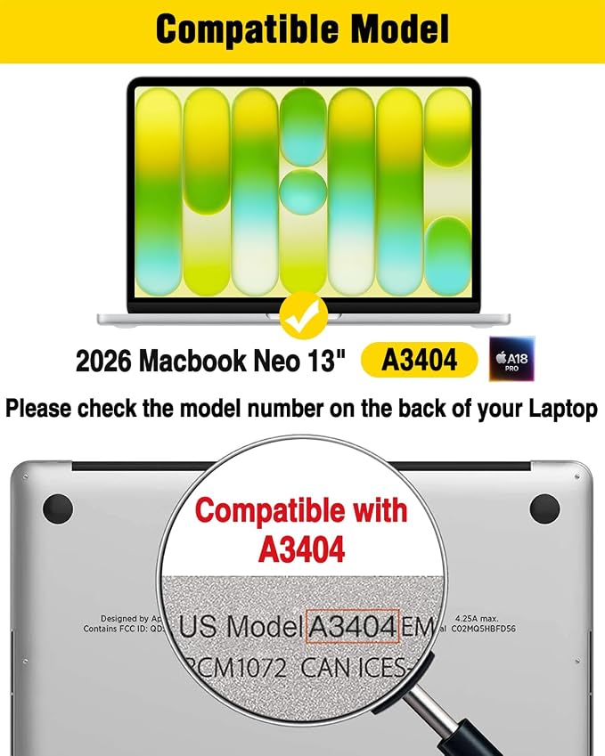 F FORITO Magnetic Privacy Screen Protector Compatible with 2026 MacBook Neo 13 inch with A18 Pro Chip - 360° Anti Peeping Anti Blue Light Anti Glare Removable Laptop Privacy Screen Shield