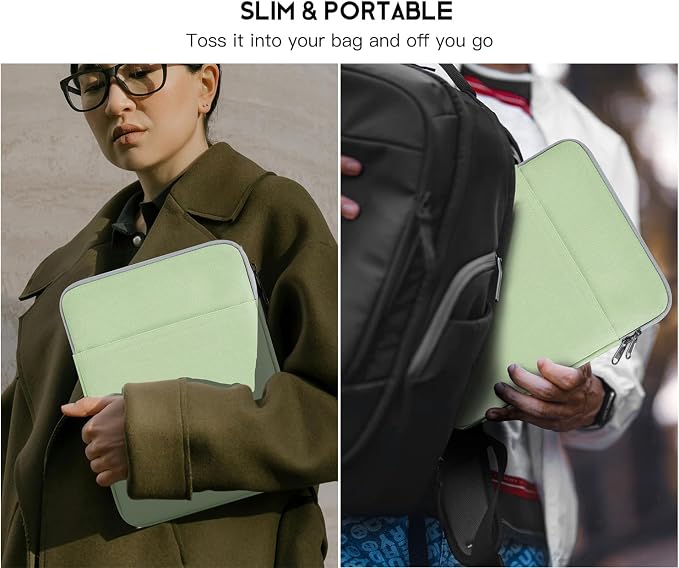 9-11 inch iPad Carrying Sleeve, Shockproof Travel Tablet Case for iPad Pro 11 M5 M4 2025, iPad Air 11 M4 M3/ 10.5 M2/ Pro 11 M2/ 10th 10.9, Galaxy Tab A9+ 11" Bag -Mint Green
