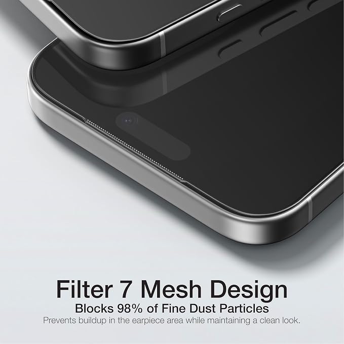 AMAZINGthing for iPhone 17 Pro Max [Titan Filter 7 - Max Glass ] Screen Protector, Blue Light Reduction, 9H Tempered Glass, Full Coverage, Case‑Friendly, Oleophobic, Alignement Frame, 2 Pack