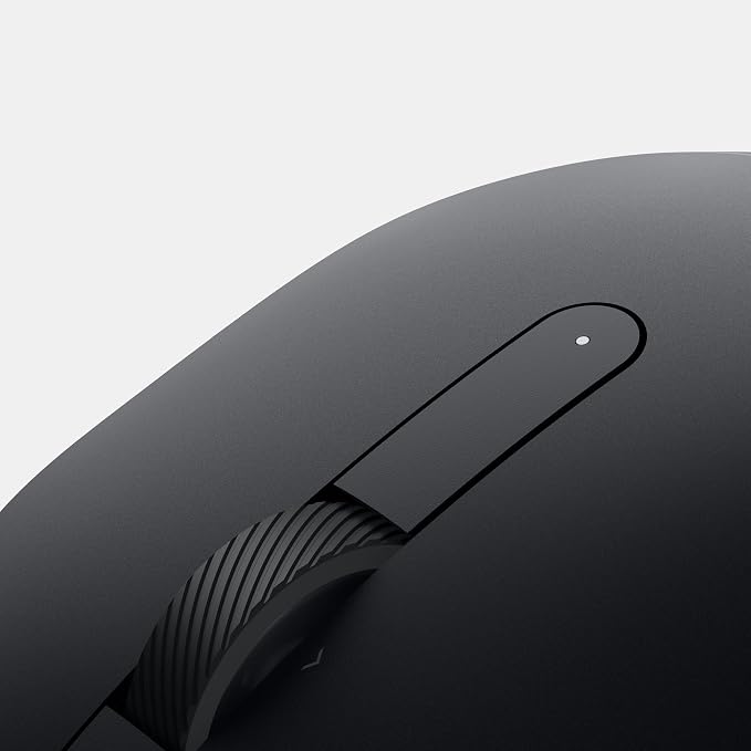 Dell Mobile Wireless Mouse - MS3320W, Wireless - 2.4 GHz, Bluetooth 5.0, Optical LED, Mechanical Scroll, 1600 DPI, 3-Buttons - Black