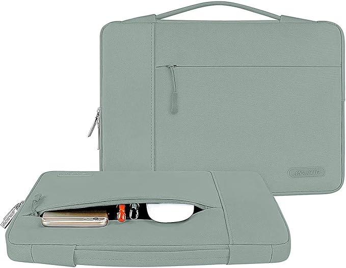 MOSISO Laptop Case 16 inch, 15-15.6 inch Laptop Sleeve with Handle Compatible with MacBook Pro 16 M5 M4 M3 M2 M1, HP Acer Dell Lenovo ASUS, Polyester Multifunctional Computer Bag, Antique Green