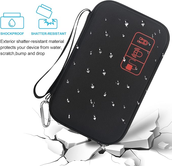 Elonbo Hard Travel Cords Organizer Universal Small Electronic Accessories Carrying Case for Chargers Cables MacBook Adapter Magic Mouse Apple Pencil USB Flash Disk Tech Portable Storage Bag, Black