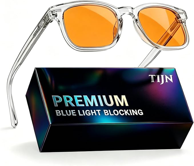 TIJN Premuim Blue Light Blocking Glasses for Women Men Square Frame Nerd Eyeglasses Anti Blue Ray Computer Screen Glasses
