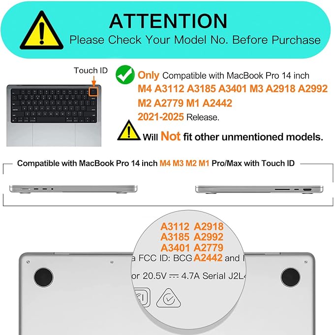 MOSISO Compatible with MacBook Pro 14 inch Case M5 2026 M4 M3 M2 M1 2025-2021 A3427 A3426 A3434 A3112 A3185 A3401 A2918 A2992 A2779 A2442, Case&Bag&Keyboard Skin&Webcam Cover&ScreenFilm, Lavender Gray