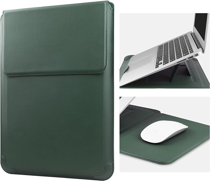 HoYiXi 13 Inch Laptop Sleeve Case Bag Compatible with MacBook Neo 2026/MacBook Air 13 M1 M2 2022-2018/MacBook Pro 13 M2 2022-2016/Surface Pro 8 2021/Surface Go 3 13-13.6'' Dell HP ASUS Acer PC, Green