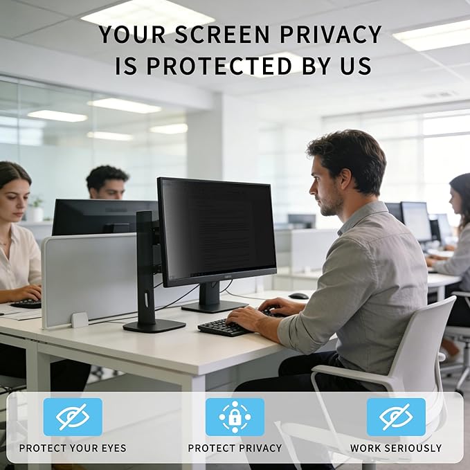 [2 Pack] 20 Inch Privacy Screen for Computer Monitor Blue Light Screen Protector Anti Glare Anti-Scratch Monitor Privacy Shield Screen 20 Inch 16:9 Aspect Ratio