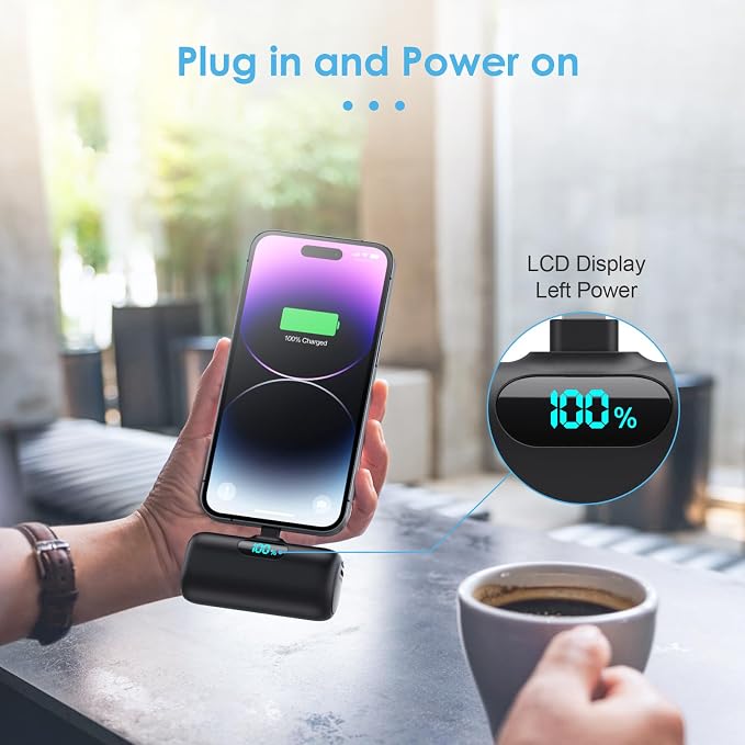 [2-Pack]Small Portable Charger for iPhone 5000mAh, PD Fast Charging Power Bank,Mini Battery Pack Portable Phone Charger Travel Essentials for iPhone 14/14 Pro Max/13/13 Pro/12 Pro/11/XS/XR/X/8/7/6/SE