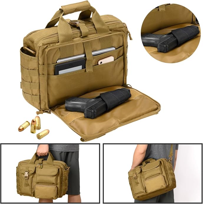 Stypos Tactical Messenger Bag,14inch/15.6inch/17.3inch Briefcase for Man Military Laptop Bag, Flight Work Bags for Pilots
