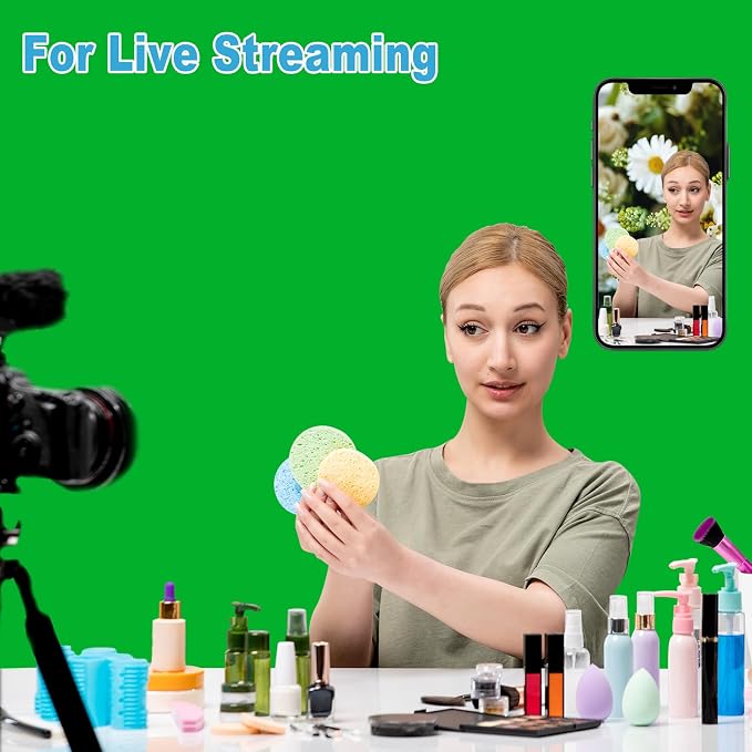 Green Screen Backdrop for Photoshoot, Professional Photo Backdrop Background Curtain for Product Photography，Portraits, Wedding, Party, Live Streaming Video Recording 7X10 FT