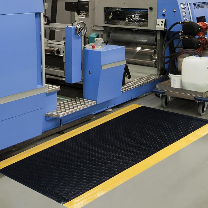 Anti Fatigue Mats Industrial 2' x 6' 15/16" Thick Ergonomic Standing Mat Commercial Kitchen Mat Heavy Duty Diamond Plate Shop Floor Mats Helps Relieve Back and Leg Soreness