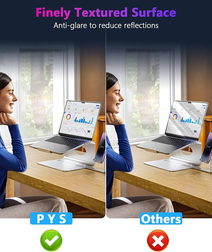 PYS 4-Way Privacy Screen for MacBook Pro 16 inch (2024-2021, M4, M3, M2, M1) - 360° Anti-Spy Filter, Matte Anti-Glare Protector, Scratch-Resistant Film, Laptop Privacy Filter Shield