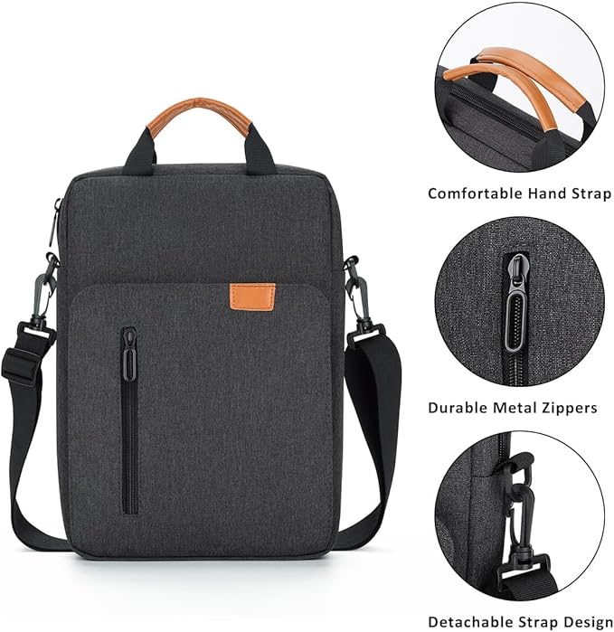 Vertical Laptop Case Computer Bag for 14 Inch MacBook Pro M1 M2 M3 M4 M5 Computer Notebook, Waterproof Protective Lightweight Laptop Computer Cover Bag, Deep Gray