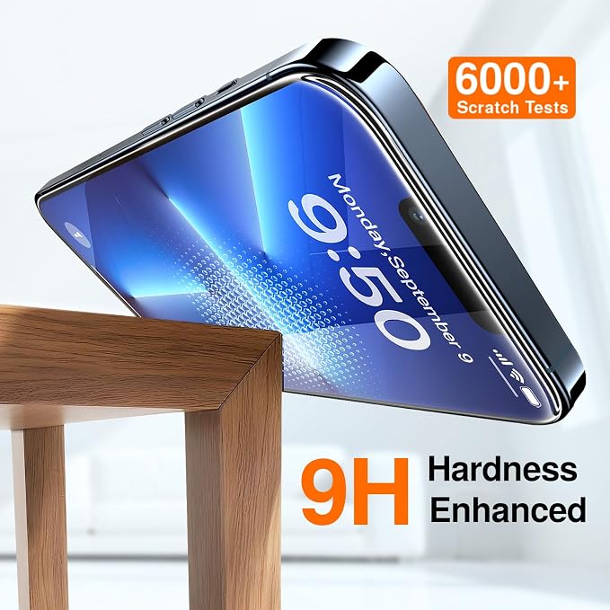 SMARTDEVIL 2 Pack Screen Protector for iPhone 13 Pro Max/iPhone 14 Plus, 9H Hardness Military Grade Shatterproof HD Clear Tempered Glass, Easy to Install, Auto Bubble-Free and Dust-Free Box