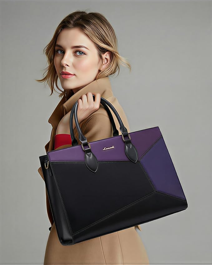 LOVEVOOK Laptop Tote Bag for Women Work Travel, Stylish Teacher Bag Purse Computer Bag, Nurse Bags Briefcase Business Handbag