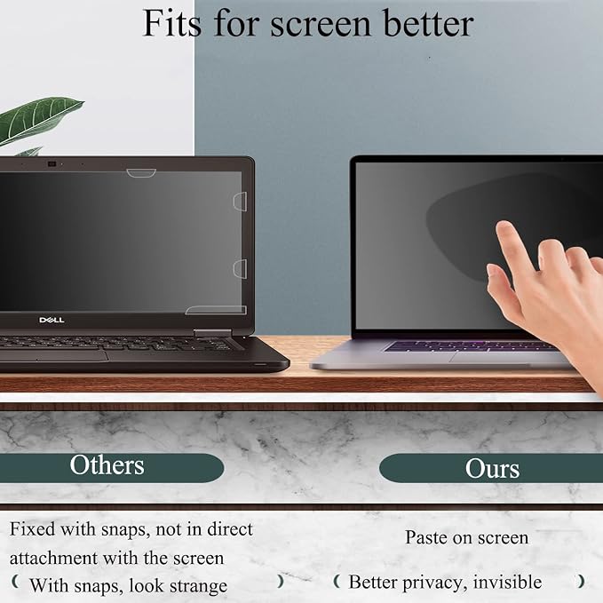 13.3 Inch Laptop Privacy Screen Protector Designed for HP Envy/Dell/Asus/Acer/Samsung/Lenovo,Matte Eye Protection Anti Glare Anti peep Protector Film for All 13.3" with 16:9 Aspect Ratio Laptop Privacy Guardian