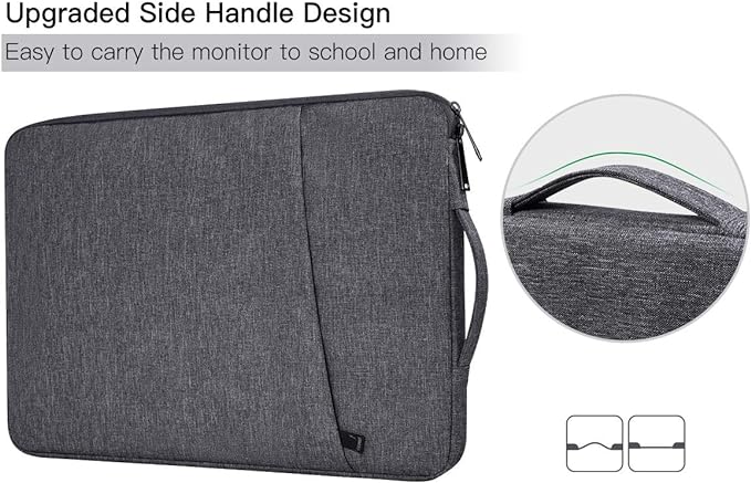 16.1 Inch Monitor Case Portable Carrying Bag Compatible with 16" ASUS ZenScreen/ViewSonic/Enzion Veout Portable Monitors, Space Grey