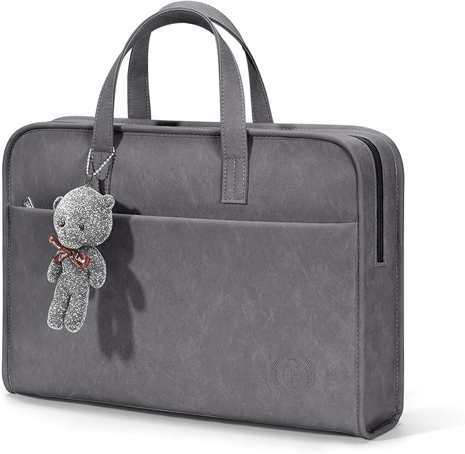 Protective Sleeve Case Bag Compatible with MacBook Pro 16 Inch, 15.6 inch, HP, Dell, Acer Aspire, Asus Notebook, Computer Bag with Shoulder Strap,Pocket,Handle, Gray