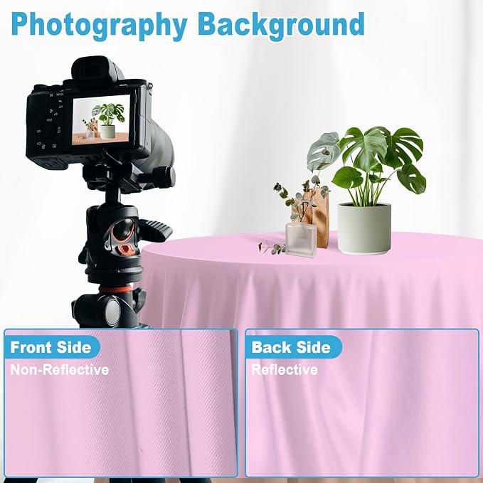 Pink Backdrop for Photoshoot, Professional Photo Backdrop Background for Product Photography, Portraits, Wedding, Party, Live Streaming Video Recording 5X7 FT