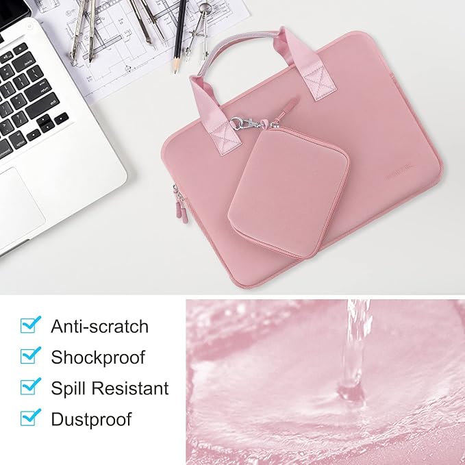 Hseok Laptop Sleeve 15 inch Case with Small Case, Compatible with MacBook Air/Pro 15 M4/M3/M2, Surface Laptop 15, XPS 15 and 14-15 inch Notebooks, Neoprene Computer Handbag,P01K01