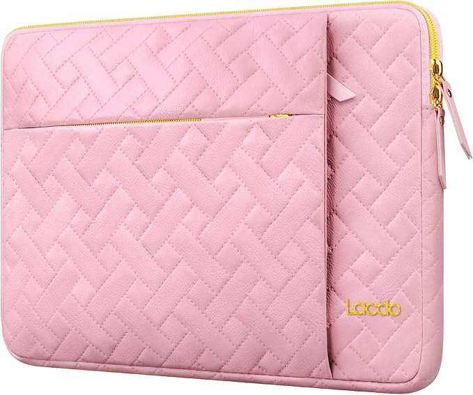 Lacdo Laptop Sleeve Case for 16 inch New MacBook Pro M5 Pro/Max A3428 A3429 (2026), M4/M3/M2/M1 A3403 A3186 A2991 A2780 A2485 2024-2019 | 15 inch Surface Laptop 7 6 5 4 Computer Bag, Sakura Pink