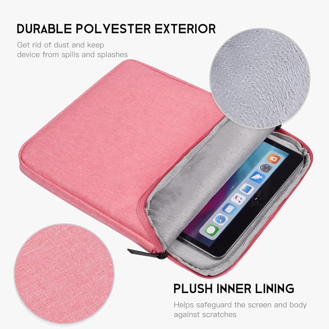 Tablet Sleeve Case for 11 inch iPad Pro M5 M4, iPad Air M2 M3 M4(2026), A16, 10.9 inch, 10.2, 10.5 Pro/Air, Galaxy Tab A9+ Padded Carrying Sleeve, Fit Apple Magic Keyboard